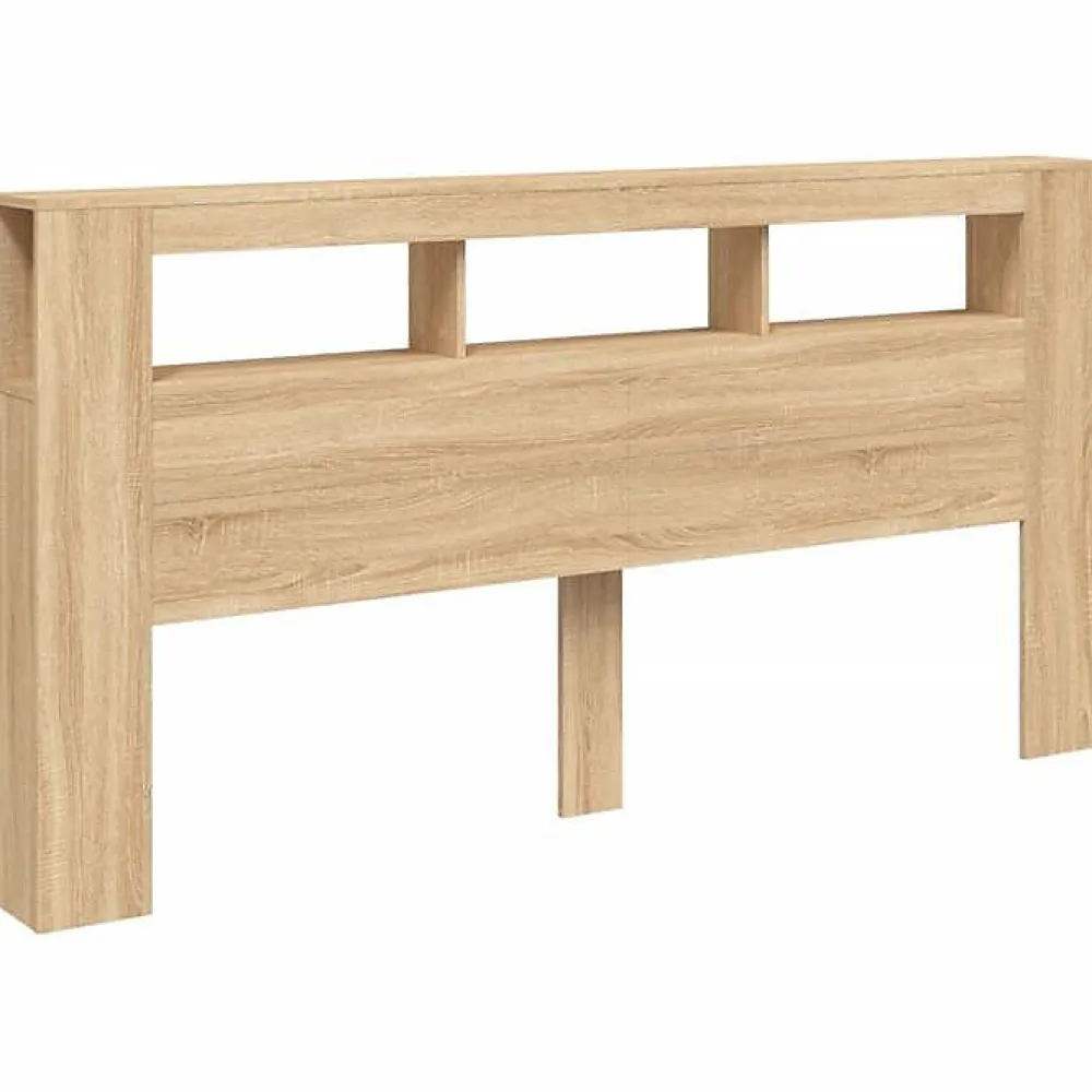 Tête de Lit à LED, Accessoire de Lit, Tête de Cadre de Lit, Meuble de Chambre à Coucher, Chêne Sonoma 837367>Vidaxl New