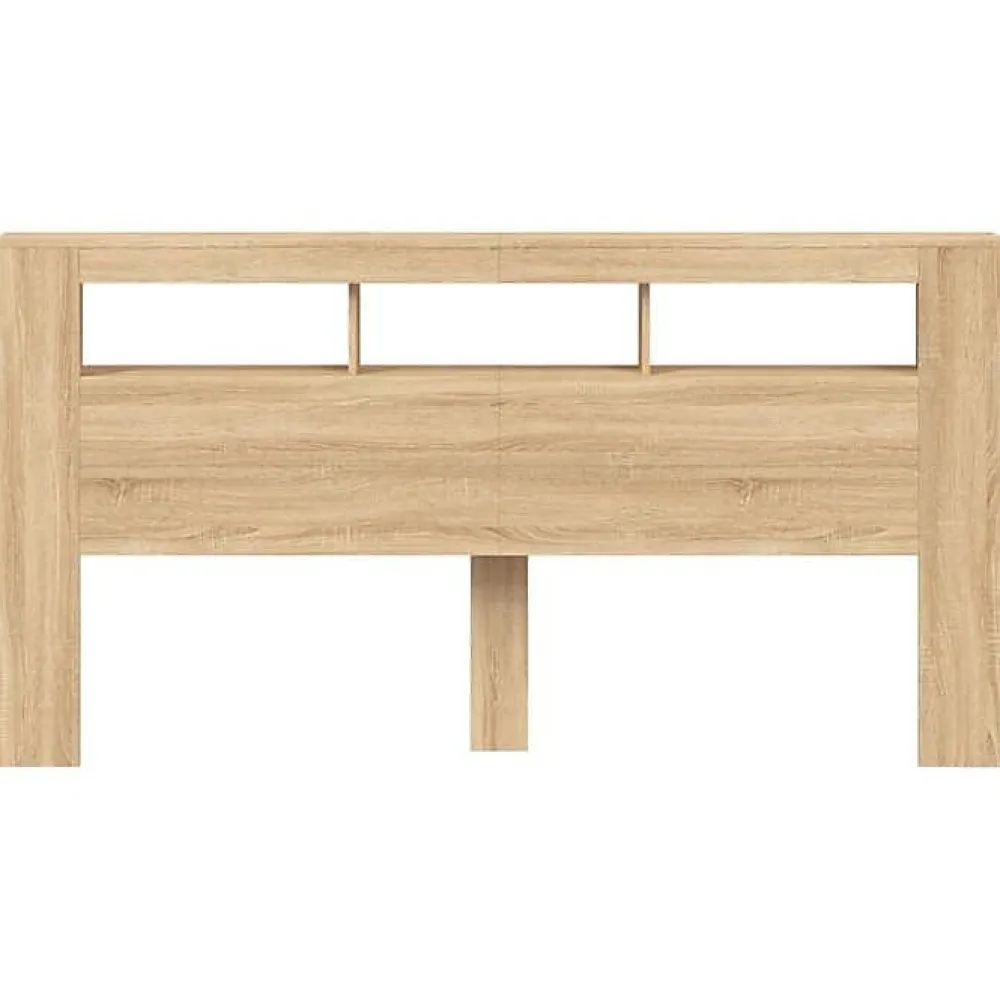 Tête de Lit à LED, Accessoire de Lit, Tête de Cadre de Lit, Meuble de Chambre à Coucher, Chêne Sonoma 837367>Vidaxl New