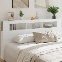 Tête de Lit à LED, Panneau de Lit avec Rangement, Accessoire de Cadre de Lit, Meuble de Chambre à Coucher Maison, 837365>Vidaxl Discount