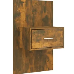 Vidaxl Tête de lit avec armoires Chêne fumé Bois d'ingénierie 3115729* Tête De Lit