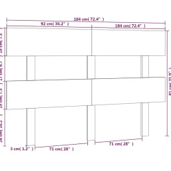 Vidaxl Tête de lit Blanc 184x3x81 cm Bois massif de pin 819086* Tête De Lit