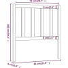 Vidaxl Tête de lit Blanc 81x4x100 cm Bois massif de pin 817716* Tête De Lit