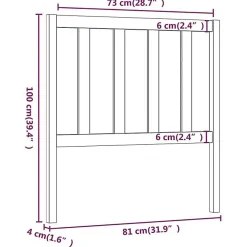 Vidaxl Tête de lit Blanc 81x4x100 cm Bois massif de pin 817716* Tête De Lit