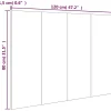 Vidaxl Tête de lit Blanc 120x1,5x80 cm Bois d'ingénierie 811025* Tête De Lit