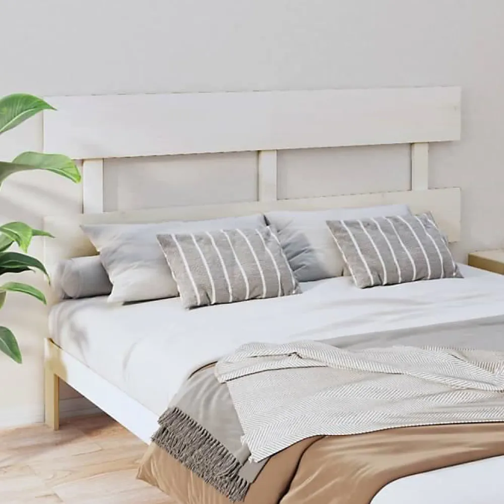 Vidaxl Tête de lit Blanc 164x3x81 cm Bois massif de pin 819081* Tête De Lit