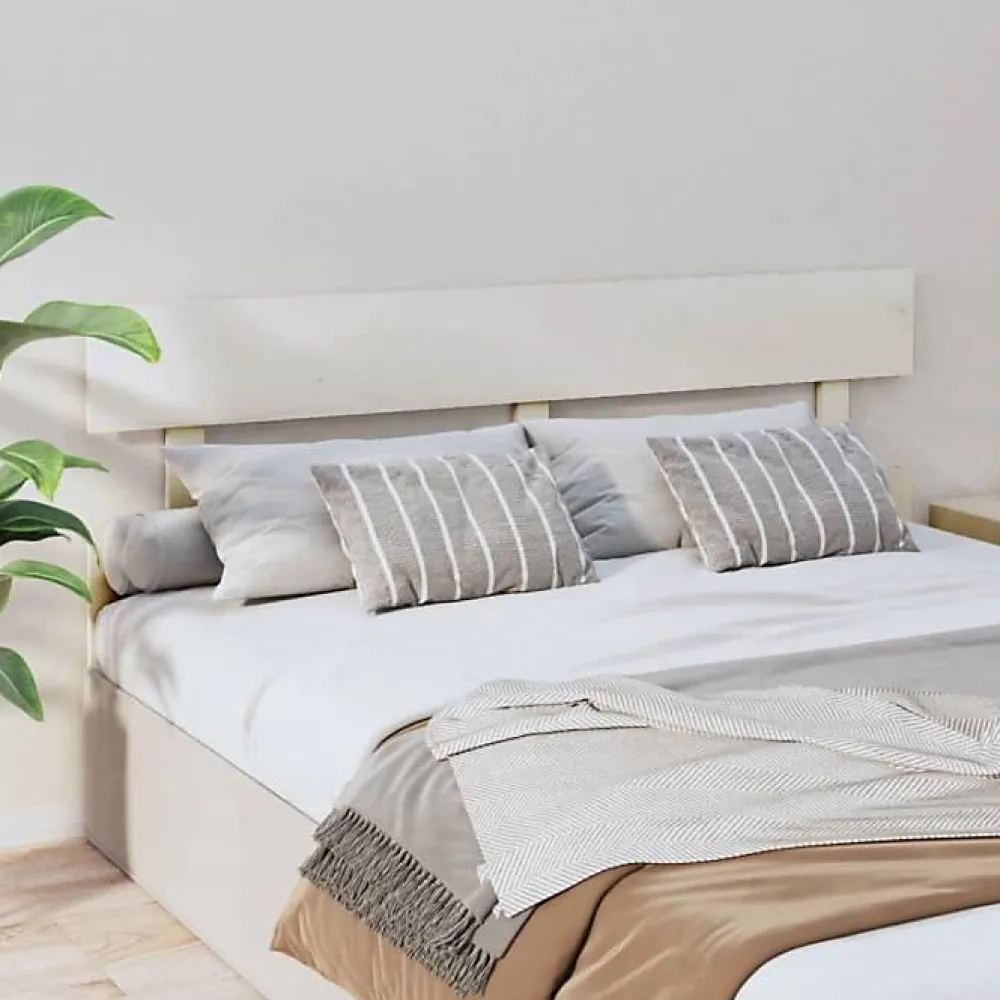 Vidaxl Tête de lit Blanc 164x3x81 cm Bois massif de pin 819081* Tête De Lit