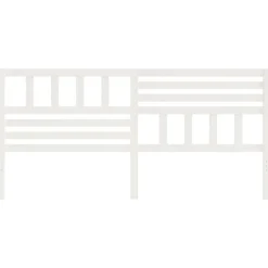 Tête de lit Blanc, 186x4x100 cm Bois massif de pin><noscript><img width=