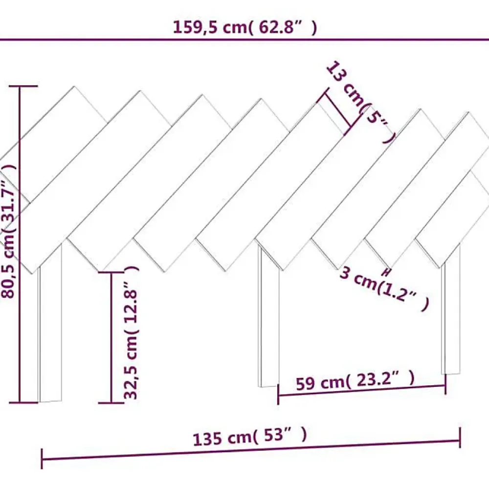 Vidaxl Tête de lit Blanc 159,5x3x80,5 cm Bois massif de pin 819231* Tête De Lit
