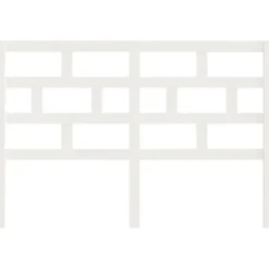 Tête de lit Blanc, 166x4x100 cm Bois massif de pin><noscript><img width=