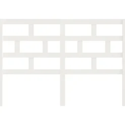 Tête de lit Blanc, 166x4x100 cm Bois massif de pin><noscript><img width=