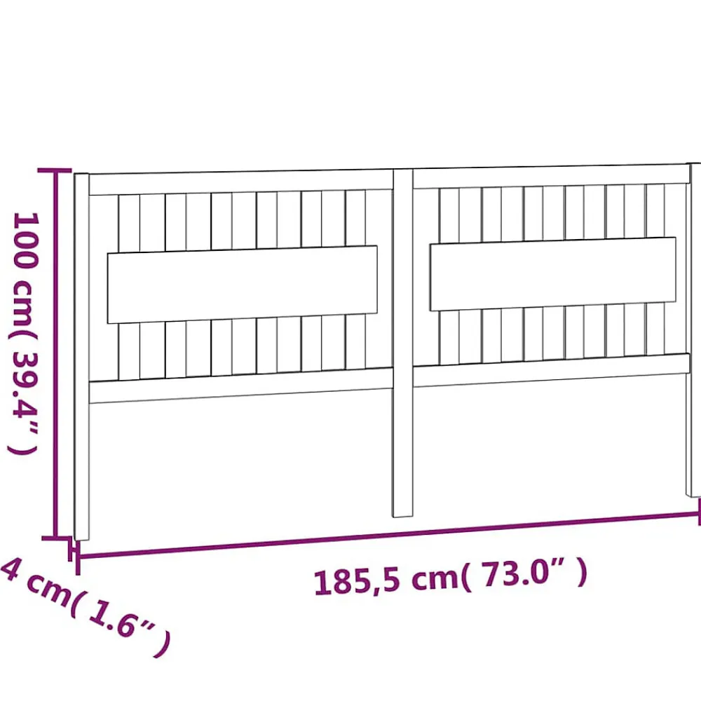 Tête de lit Blanc 185,5x4x100 cm Bois massif de pin 818586>Vidaxl Hot