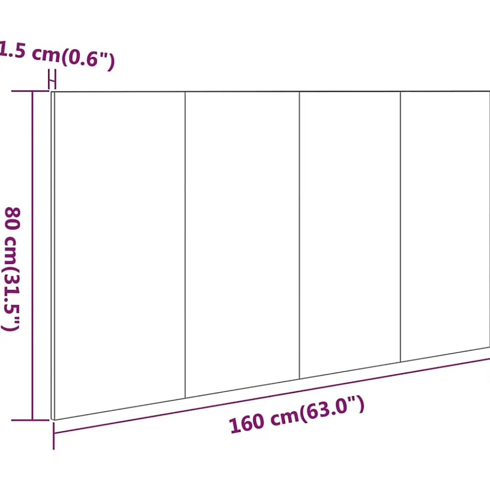 Vidaxl Tête de lit Chêne fumé 160x1,5x80 cm Bois d'ingénierie 816973* Tête De Lit