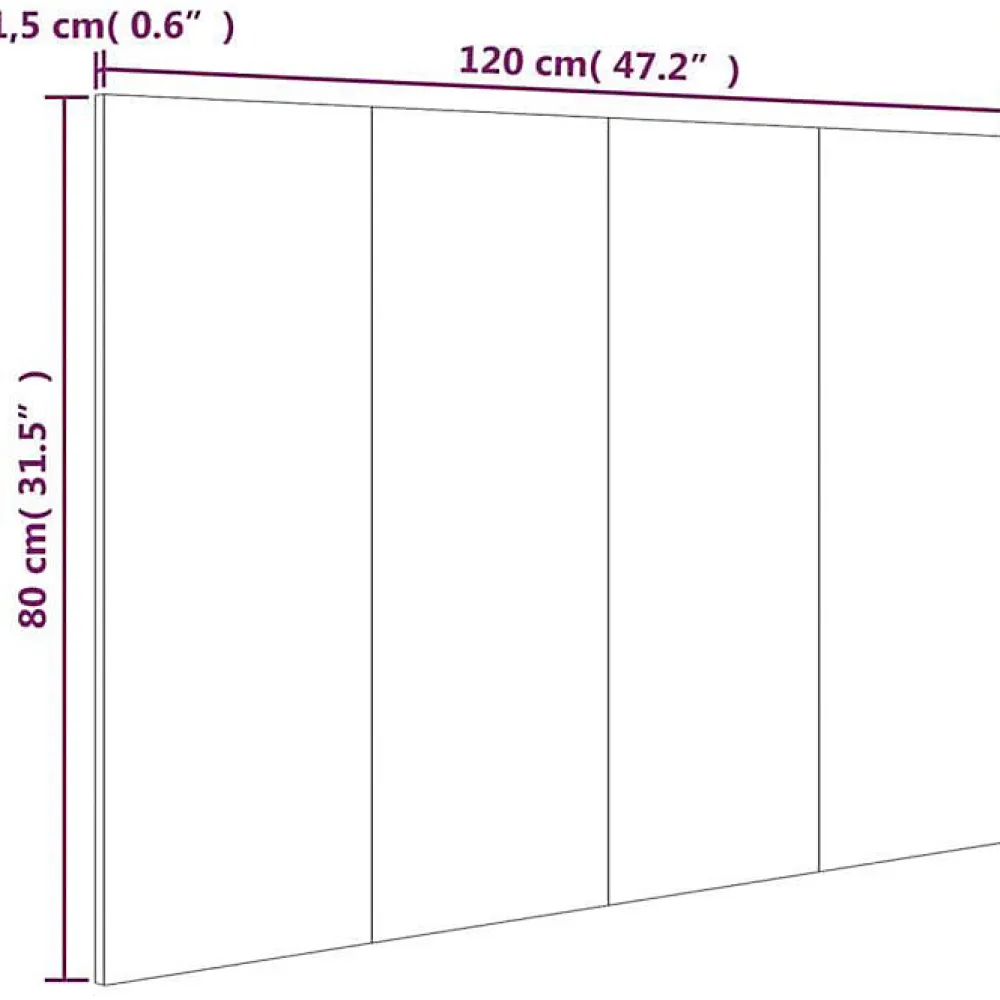 Tête de lit Chêne sonoma 120x1,5x80 cm Bois d'ingénierie 811028>Vidaxl Clearance