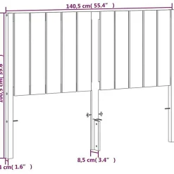Tête de lit cire marron 135 cm bois massif de pin 844343><noscript><img width=