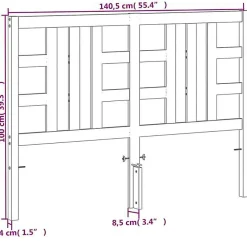 Tête de lit cire marron 135 cm bois massif de pin 844190><noscript><img width=