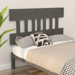 Tête de lit Gris 203,5x3x81 cm Bois massif de pin 819142>Vidaxl