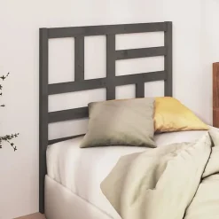 Vidaxl Tête de lit Gris 81x4x104 cm Bois massif de pin 818167* Tête De Lit