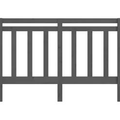 Tête de lit Gris 141x4x100 cm Bois massif de pin 817787><noscript><img width=