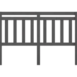 Vidaxl Tête de lit Gris 126x4x100 cm Bois massif de pin 814086* Tête De Lit