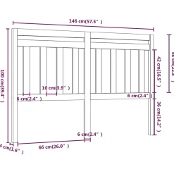 Vidaxl Tête de lit Marron miel 146x4x100 cm Bois massif de pin 814097* Tête De Lit