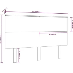 Vidaxl Tête de lit Marron miel 124x6x82,5 cm Bois massif de pin 819163* Tête De Lit