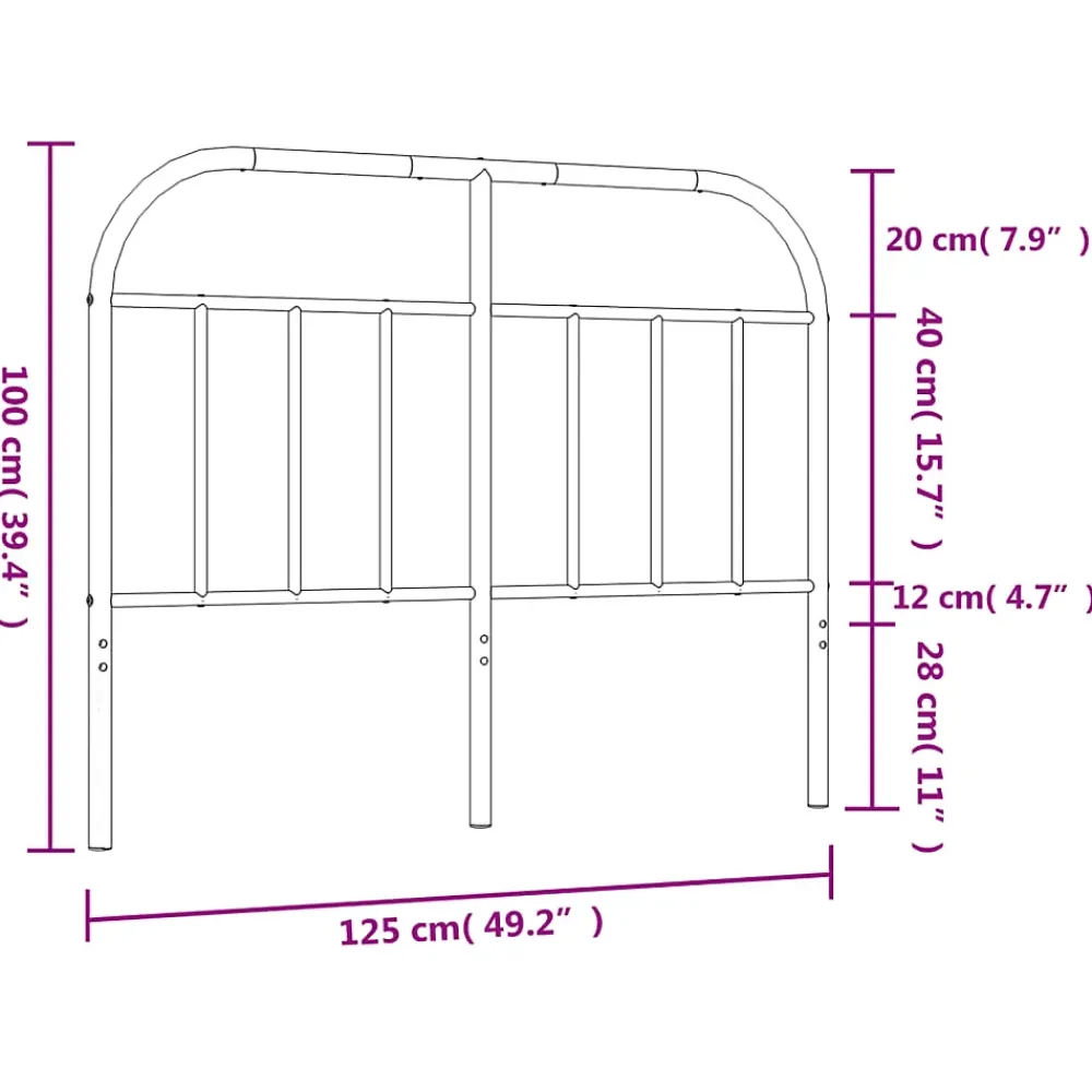 Vidaxl Tête de lit métal blanc 120 cm 353715* Tête De Lit