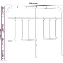 Tête de lit métal blanc 120 cm 352658><noscript><img width=