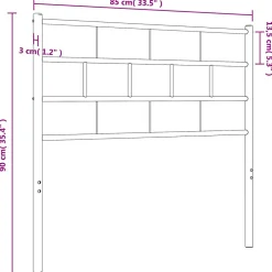 Tête de lit métal blanc 80 cm 355735><noscript><img width=