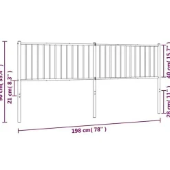 Vidaxl Tête de lit métal blanc 193 cm 350968* Tête De Lit
