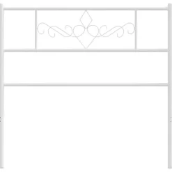 Tête de lit métal blanc 75 cm 355342><noscript><img width=