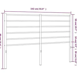 Tête de lit métal noir 135 cm 352351><noscript><img width=