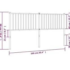 Vidaxl Tête de lit métal noir 160 cm 350899* Tête De Lit