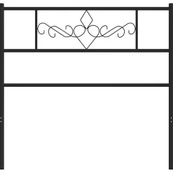 Tête de lit métal noir 100 cm 355296><noscript><img width=