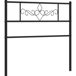 Tête de lit métal noir 100 cm 355296><noscript><img width=