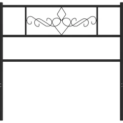 Tête de lit métal noir 75 cm 355293><noscript><img width=