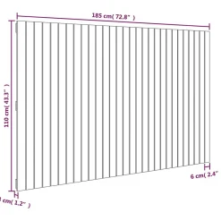 Tête de lit murale Marron miel 185x3x110 cm Bois massif de pin 824966><noscript><img width=