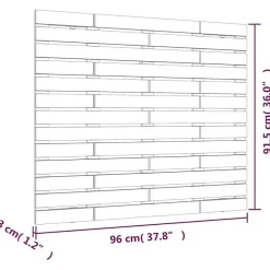 Vidaxl Tête de lit murale Marron miel 96x3x91,5 cm Bois massif de pin 824676* Tête De Lit