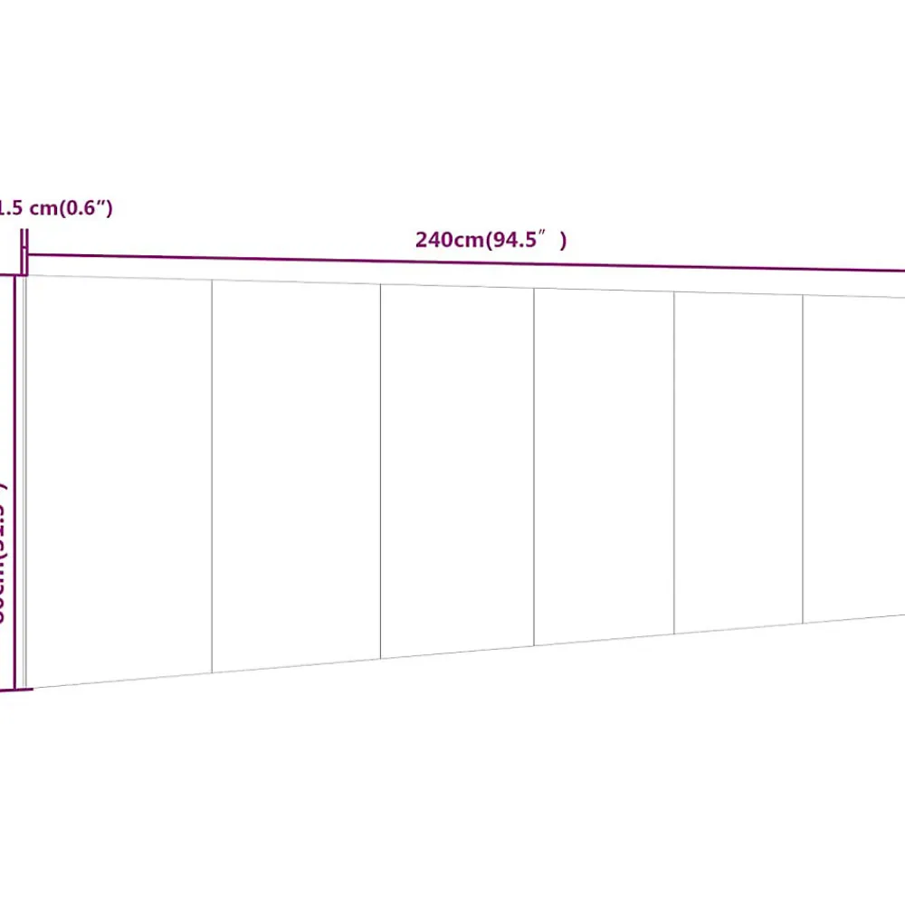 Tête de lit murale Sonoma gris 240x1,5x80 cm Bois d'ingénierie 816980>Vidaxl Hot