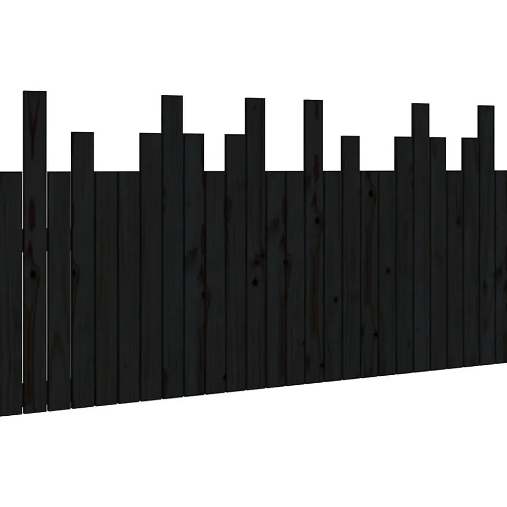 Tête de lit murale Noir 166x3x80 cm Bois massif de pin 824812>Vidaxl Discount