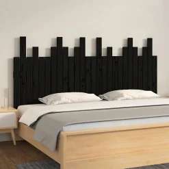 Tête de lit murale Noir 166x3x80 cm Bois massif de pin 824812>Vidaxl Discount