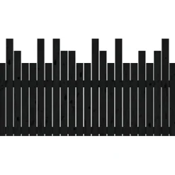 Tête de lit murale Noir 146,5x3x80 cm Bois massif de pin 824797><noscript><img width=