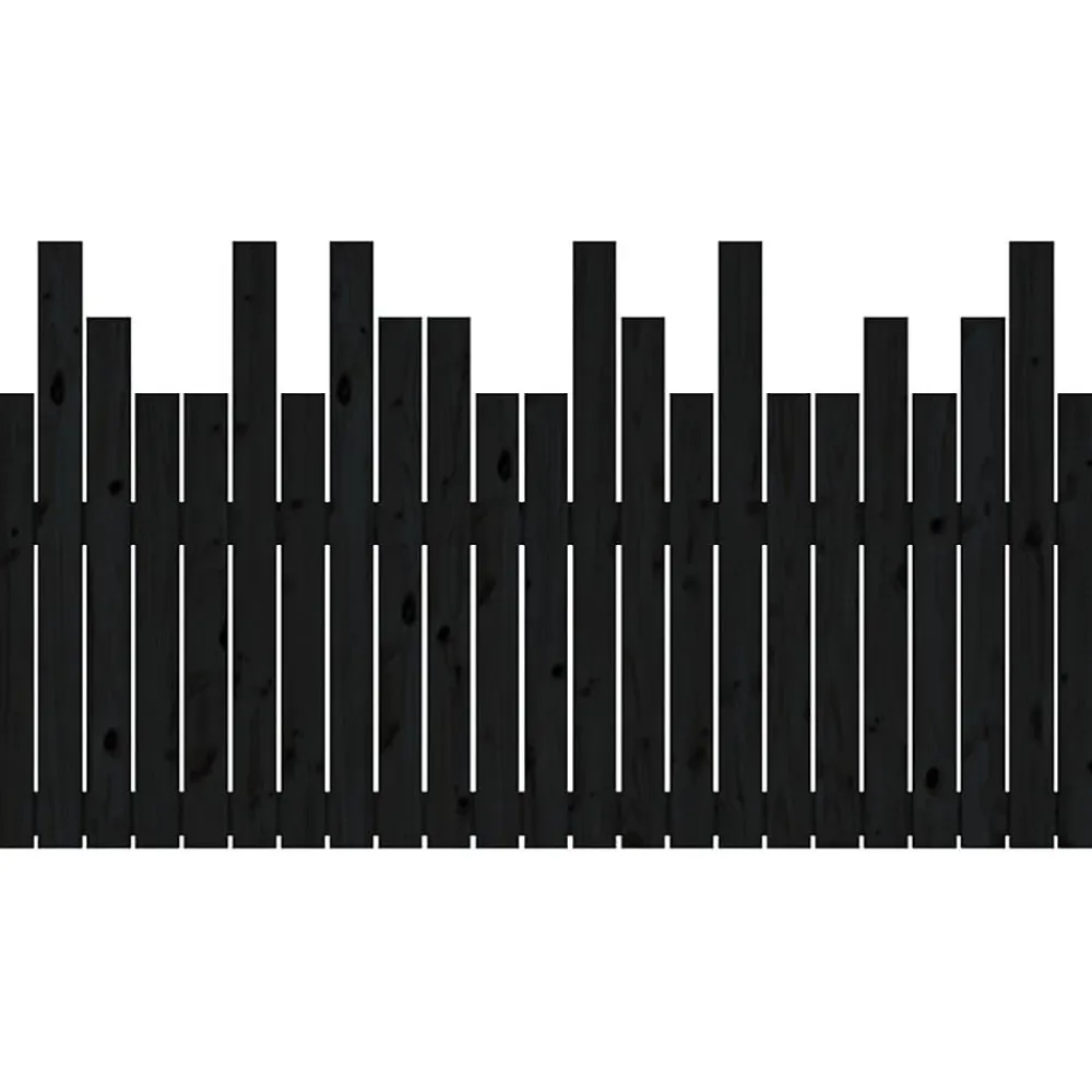 Tête de lit murale Noir 146,5x3x80 cm Bois massif de pin 824797>Vidaxl Sale