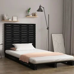 Tête de lit murale Noir 126x3x91,5 cm Bois massif de pin 824682>Vidaxl Best
