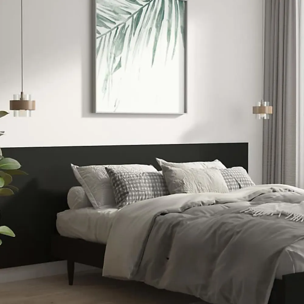 Vidaxl Tête de lit murale Noir 240x1,5x80 cm Bois d'ingénierie 811053* Tête De Lit