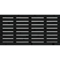 Tête de lit murale Noir 126x3x63 cm Bois massif de pin 824732><noscript><img width=