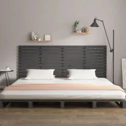 Tête de lit murale Gris 206x3x91,5 cm Bois massif de pin 824670><noscript><img width=