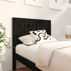 Vidaxl Tête de lit Noir 95,5x4x100 cm Bois massif de pin 818854* Tête De Lit
