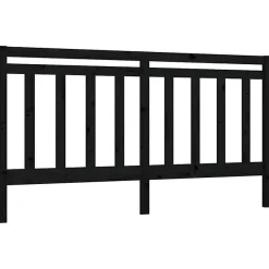 Tête de lit Noir 186x4x100 cm Bois massif de pin 817809>Vidaxl