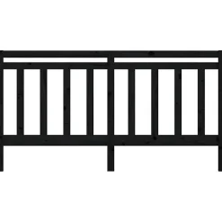 Tête de lit Noir 186x4x100 cm Bois massif de pin 817809><noscript><img width=