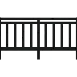 Tête de lit Noir 186x4x100 cm Bois massif de pin 817809><noscript><img width=